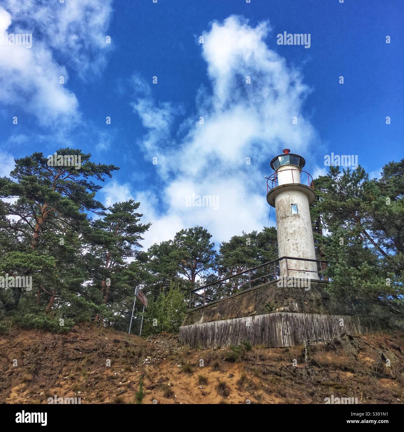 Rannapungerja phare sur le lac Peipus, Ida Viru county, Estonie Banque D'Images