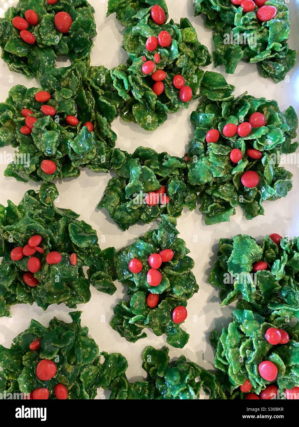 Des bonbons de Noël Poinsettia Banque D'Images