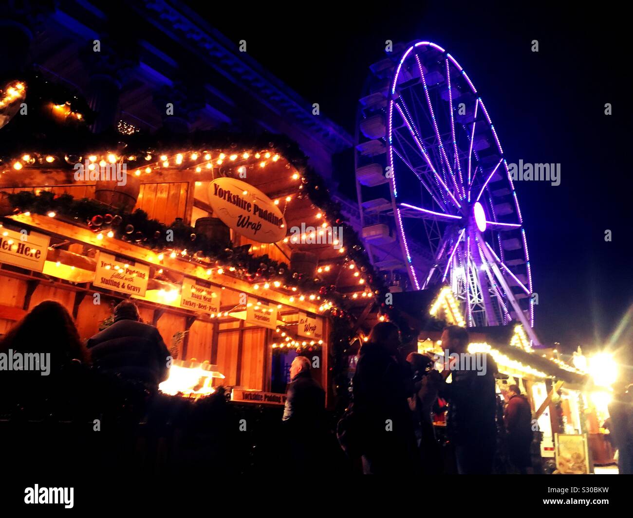Marché de Noël de Liverpool Banque D'Images