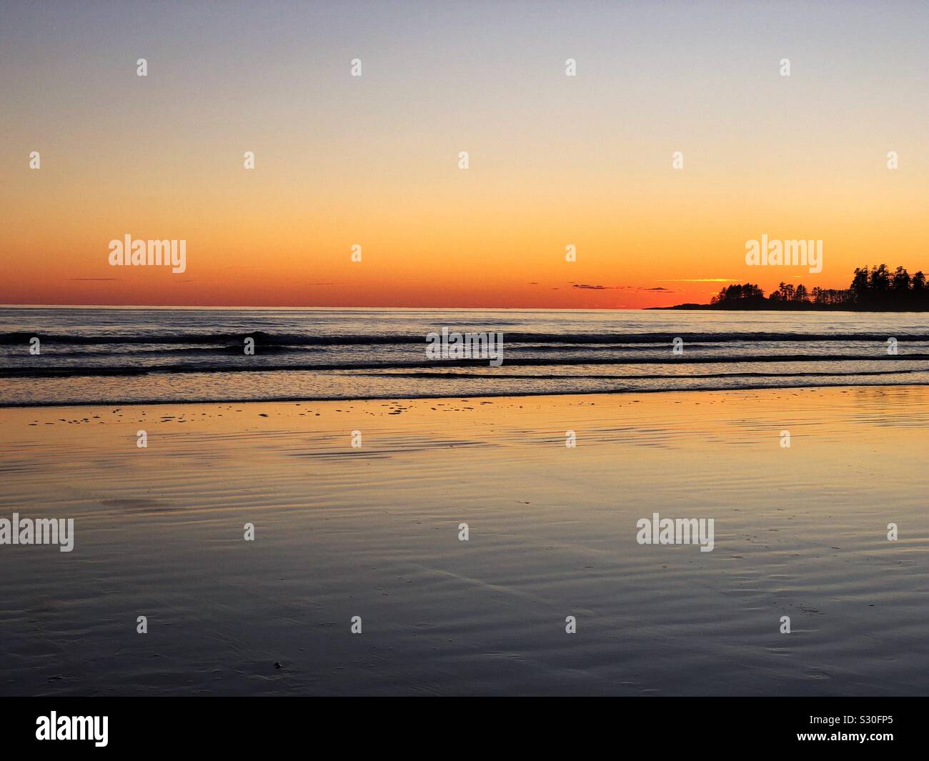 Cox Bay, Tofino, BC Banque D'Images