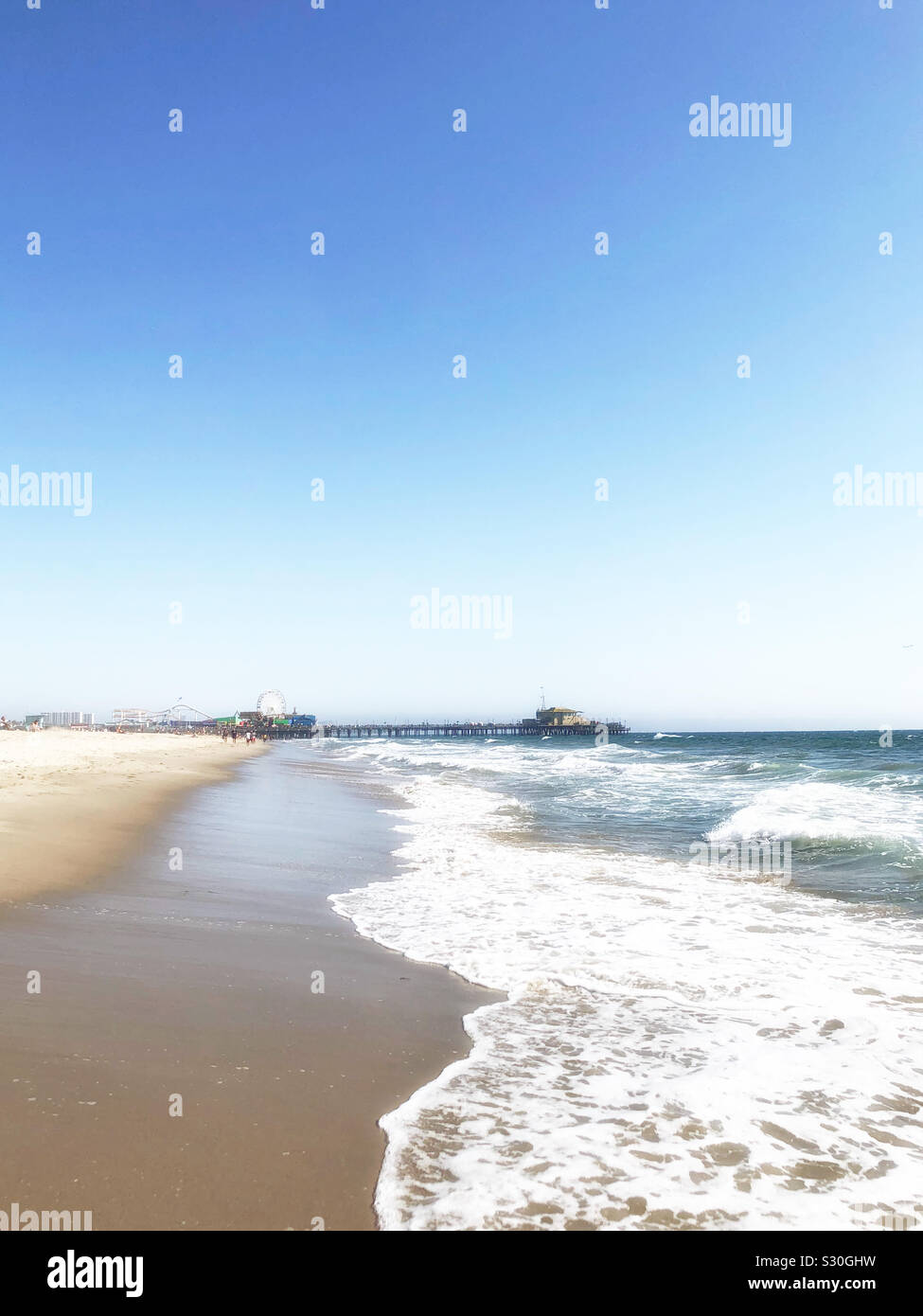 La jetée de Santa Monica, Santa Monica, Californie - Image de stock capturée avec un smartphone