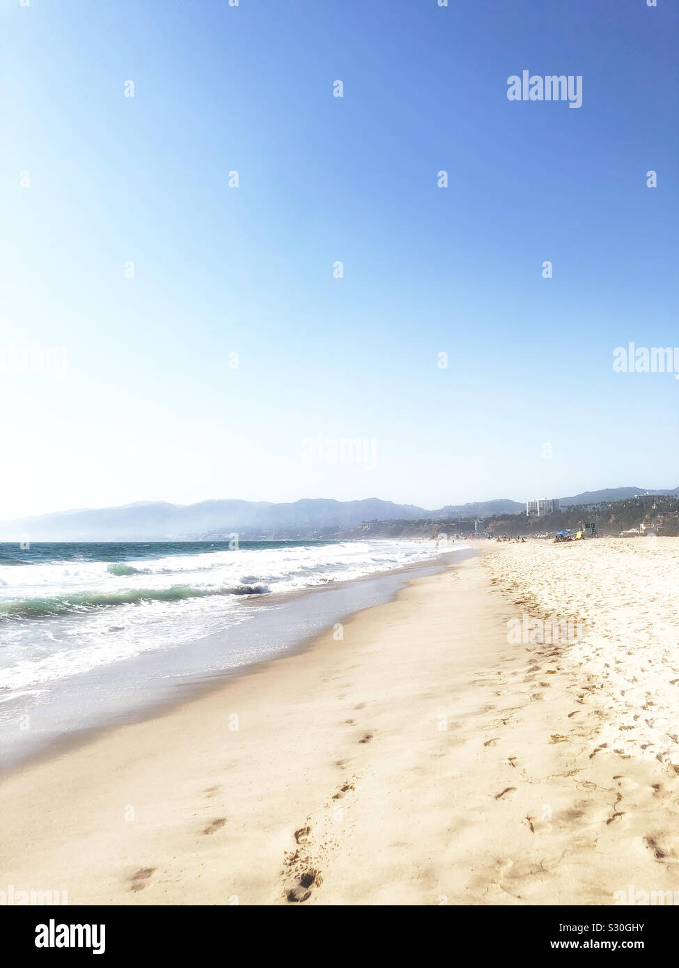 Plage de Santa Monica, Californie - Image de stock capturée avec un smartphone