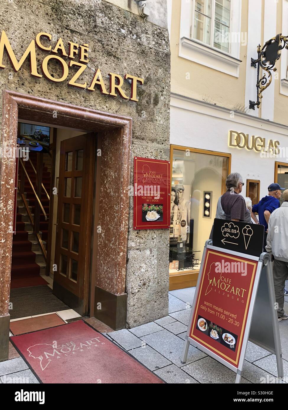 Cafe Mozart à Salzbourg, en Autriche. Banque D'Images