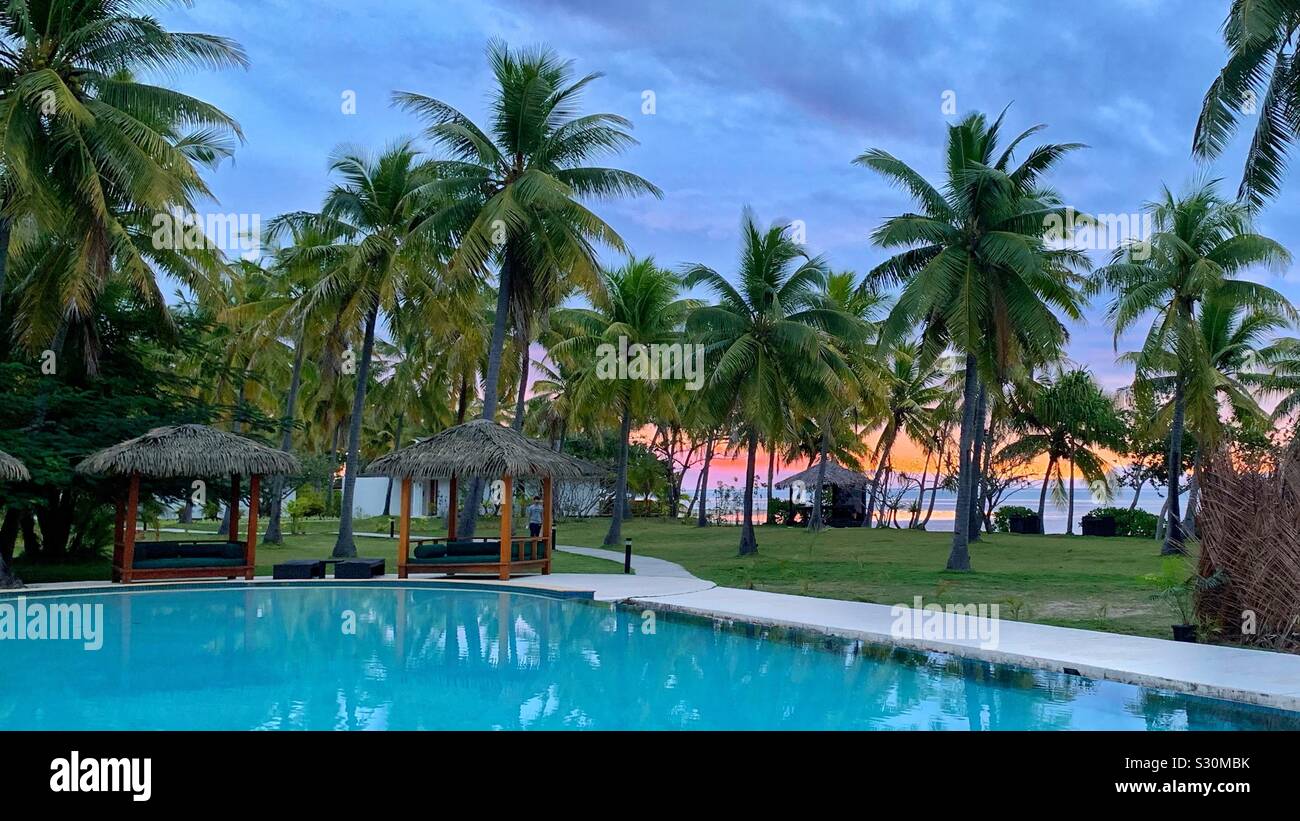 De la piscine couchers Banque D'Images