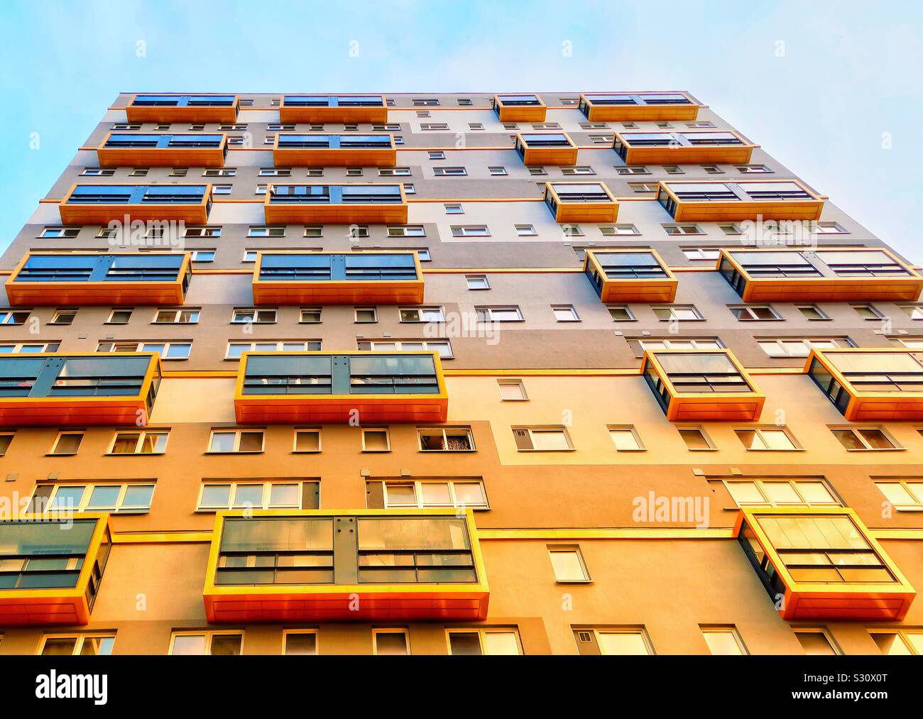 Balcons colorés Banque D'Images