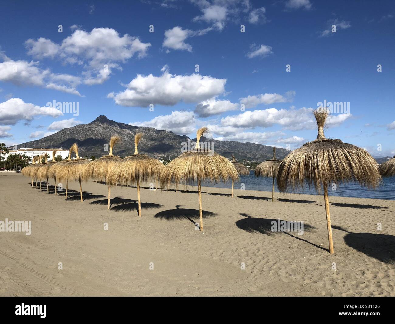 La plage de Levante en hiver Banque D'Images