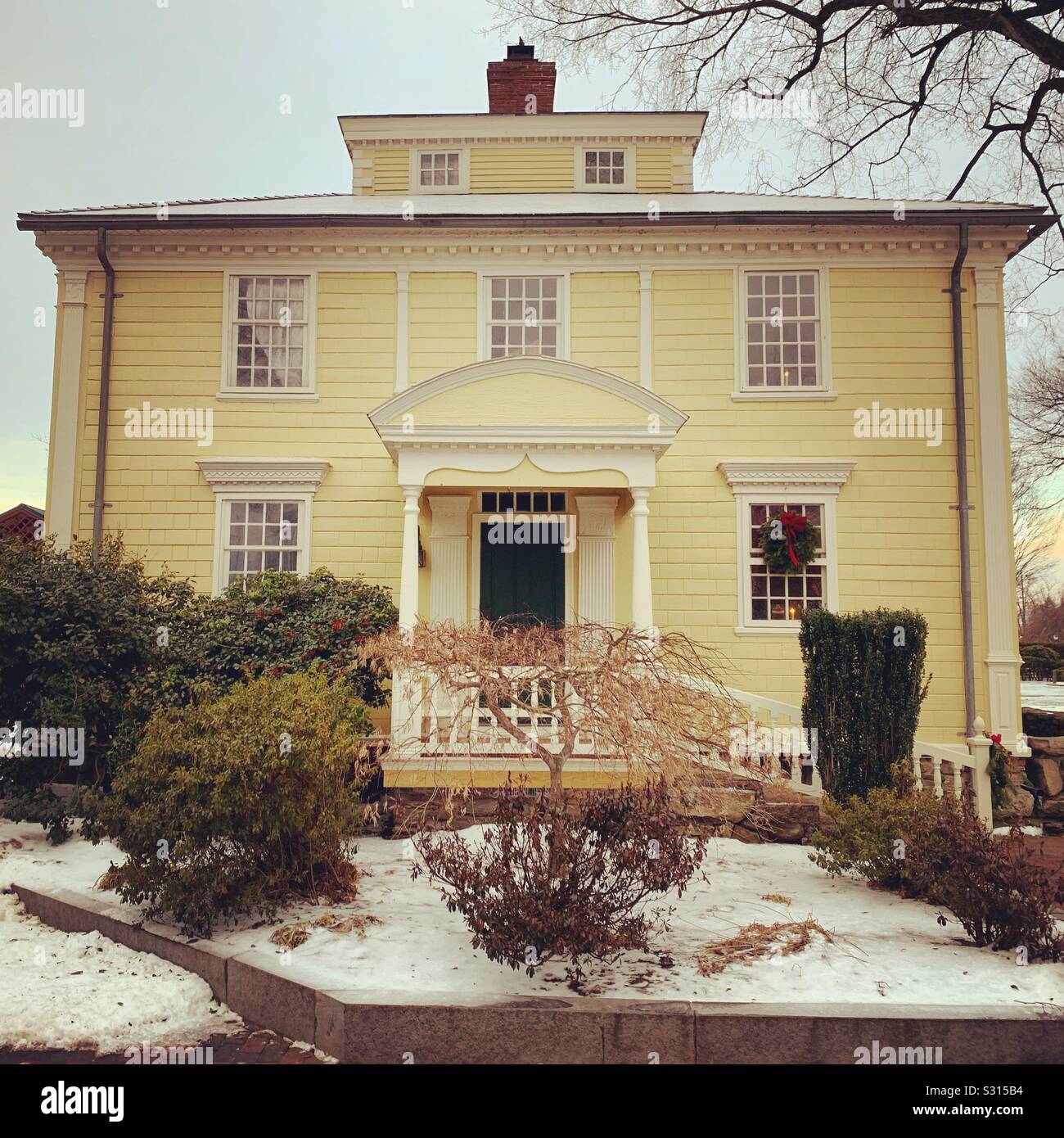 Un bâtiment à Storrowtown Village, États de l'Est, Exposition, West Springfield, Massachusetts, USA. Le Village est composé de bâtiments historiques transférés de diverses villes de la Nouvelle Angleterre. Banque D'Images