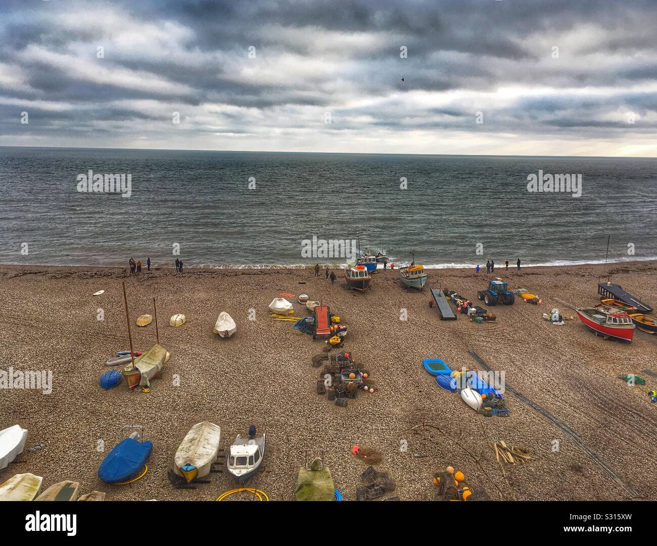 Plage de la bière dans le Devon, Royaume-Uni le 29 décembre 2019 Banque D'Images