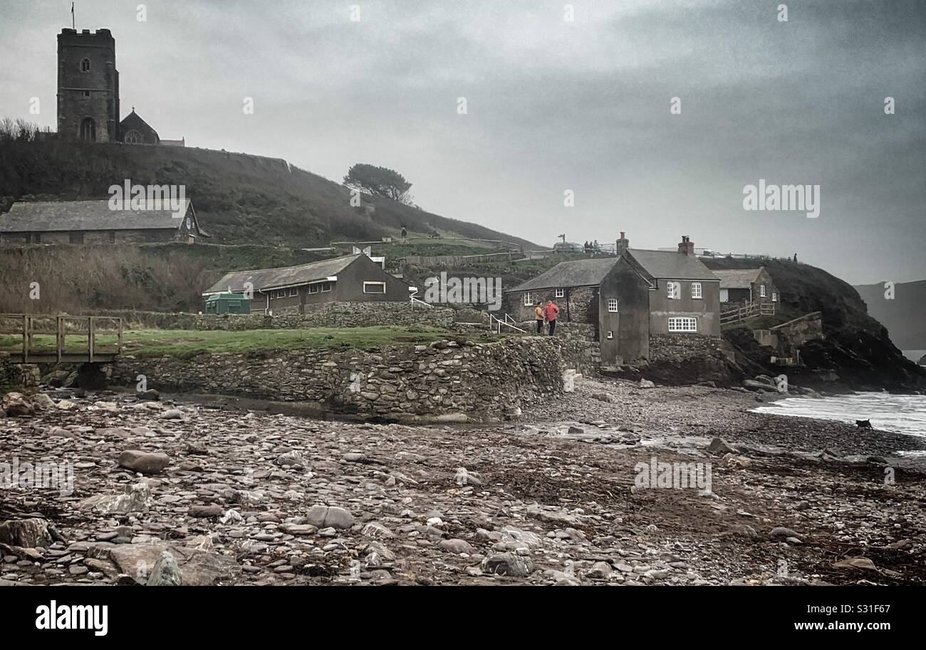 Wembury Beach à Plymouth, Royaume-Uni Banque D'Images