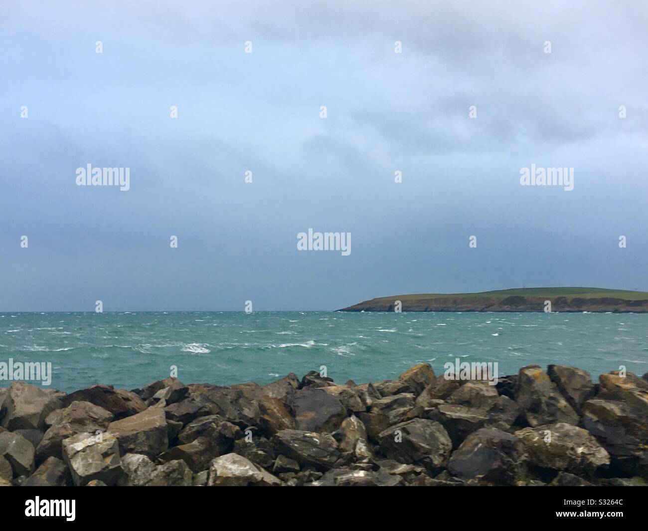 La Mer D'Irlande À Port Logan, Dumfries Et Galloway, Écosse Banque D'Images