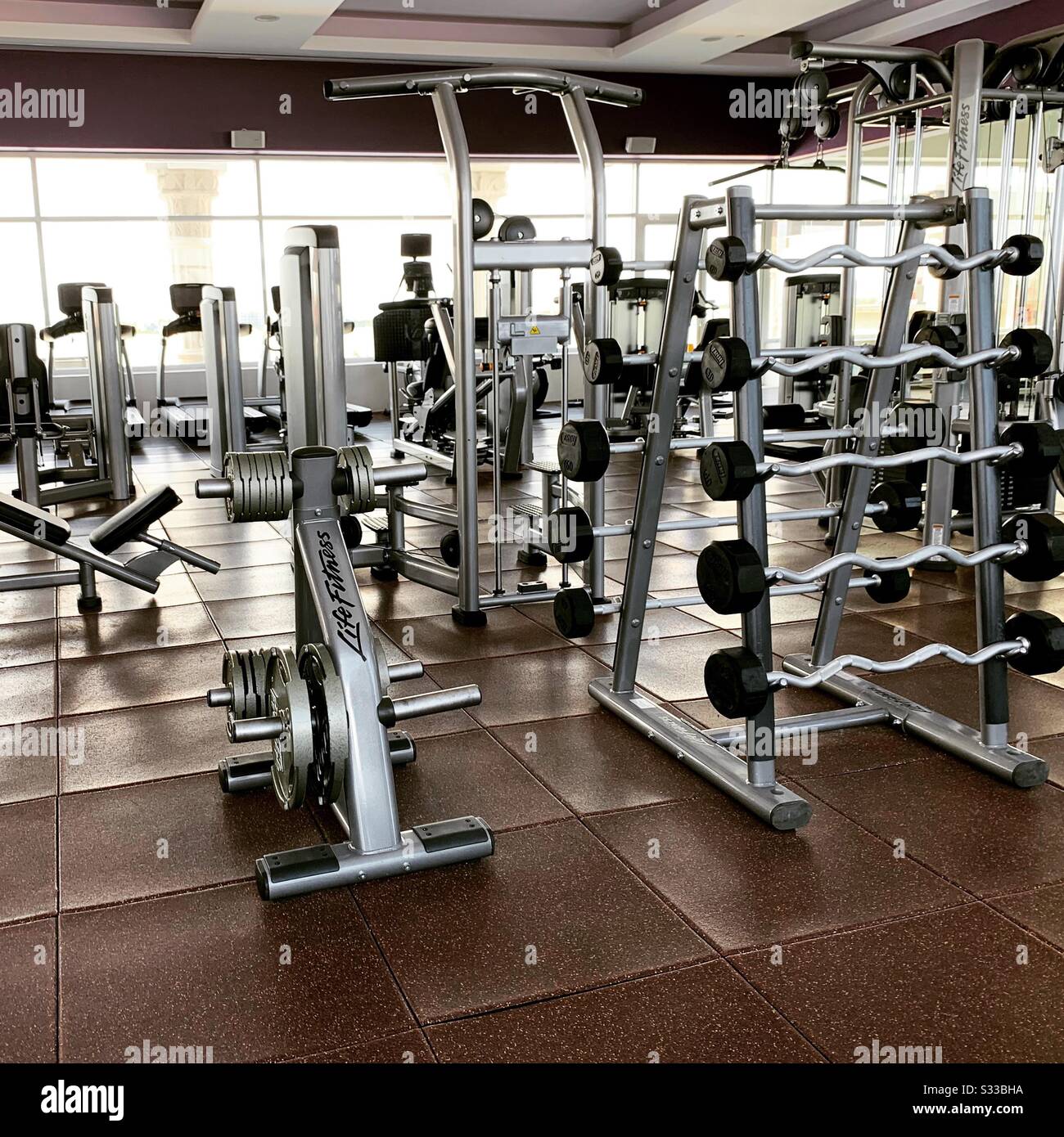 À l'intérieur de la salle de gym du Hyatt Zilara Resort, Cancun, Quintana Roo, Mexique Banque D'Images