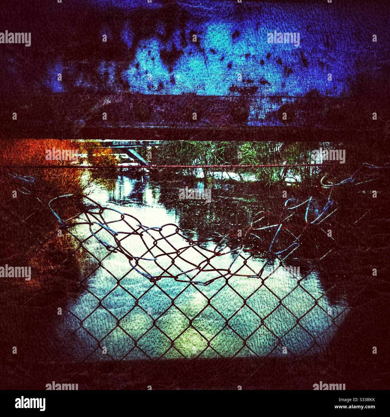 Pont au-dessus de la rivière Spey à Aviemore, en Écosse. - Image de stock capturée avec un smartphone