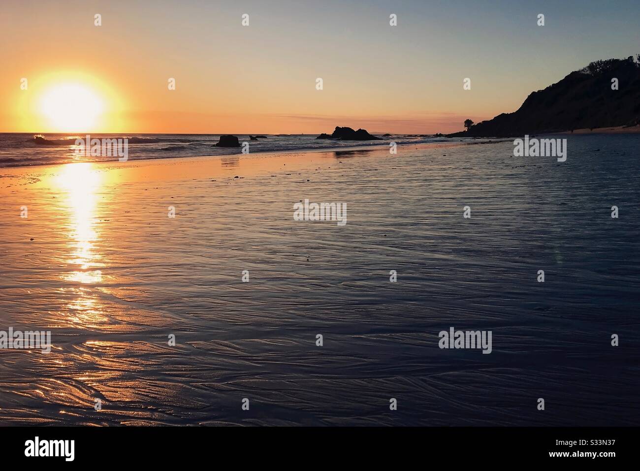 Plage De L'État D'El Matador. Malibu, Californie États-Unis. Banque D'Images