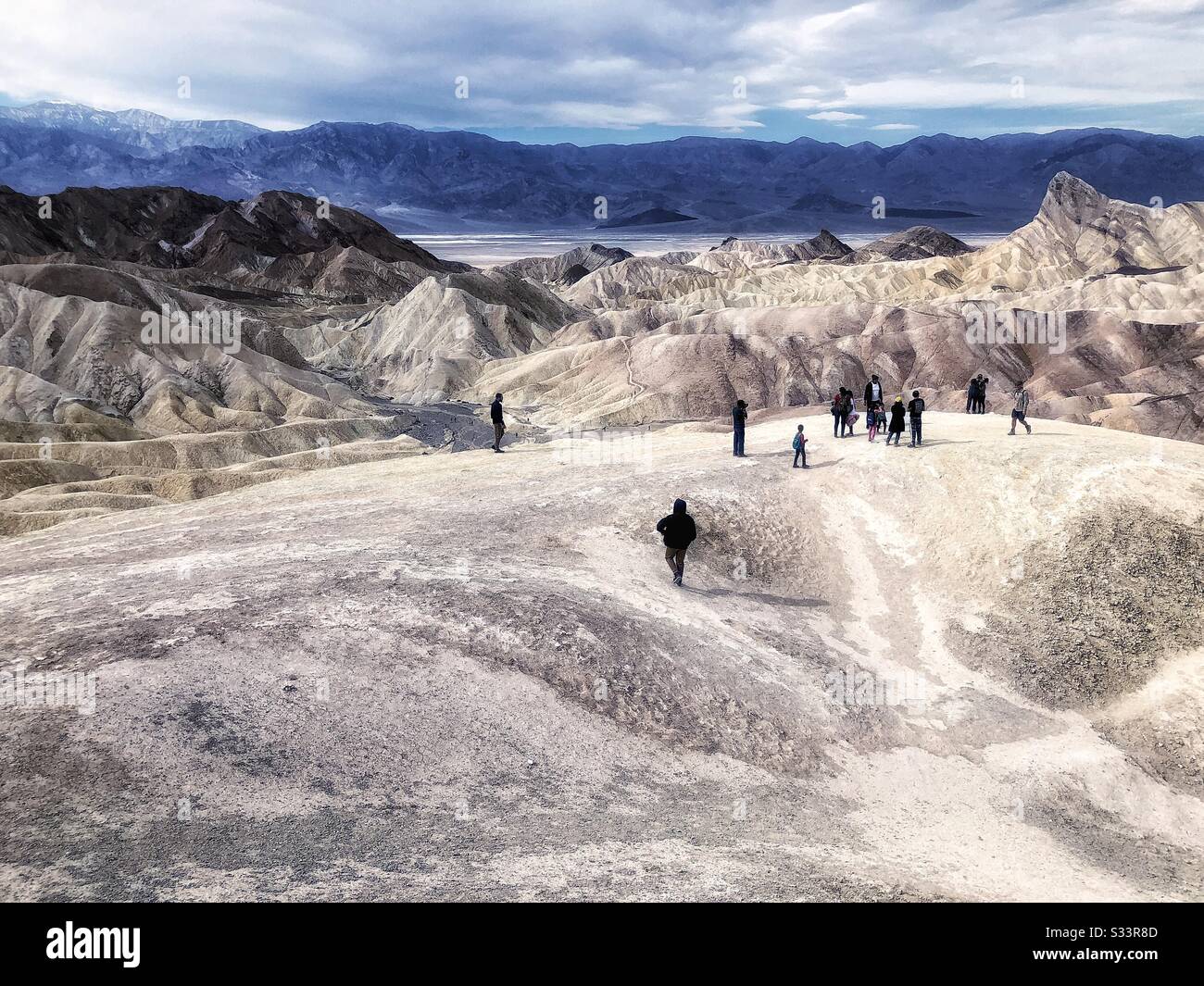 Zabriskie Point, Death Valley, Californie - Image de stock capturée avec un smartphone