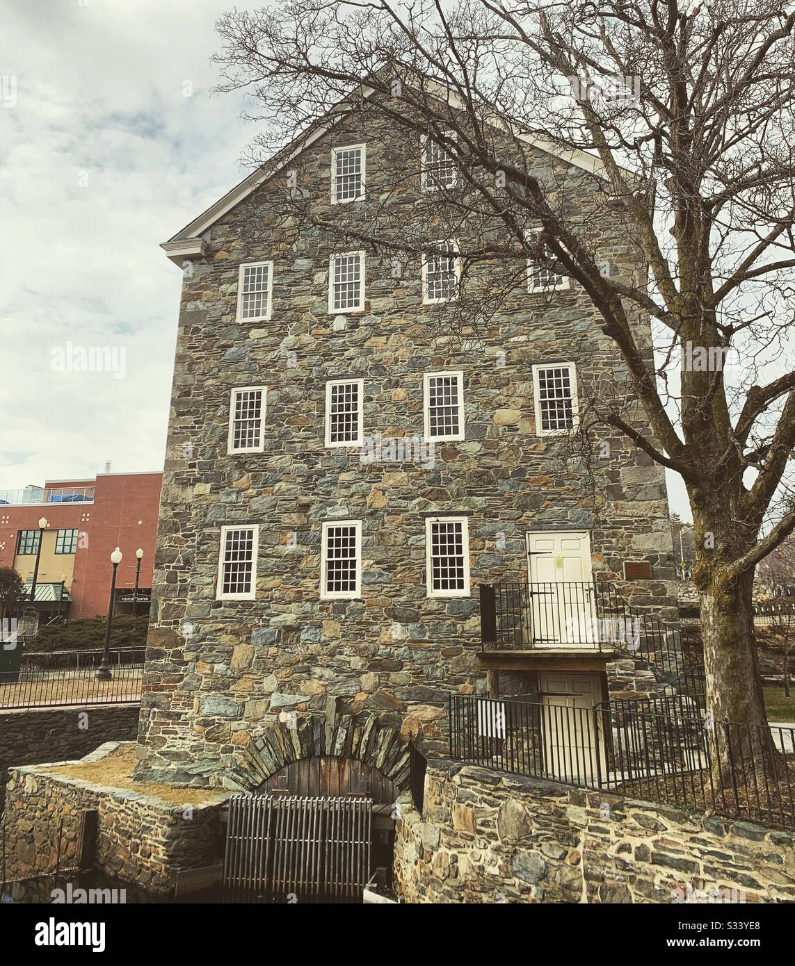 Wilkinson Mill, Vers 1810, Old Slater Mill National Historic Landmark, Pawtucket, Rhode Island, États-Unis Banque D'Images