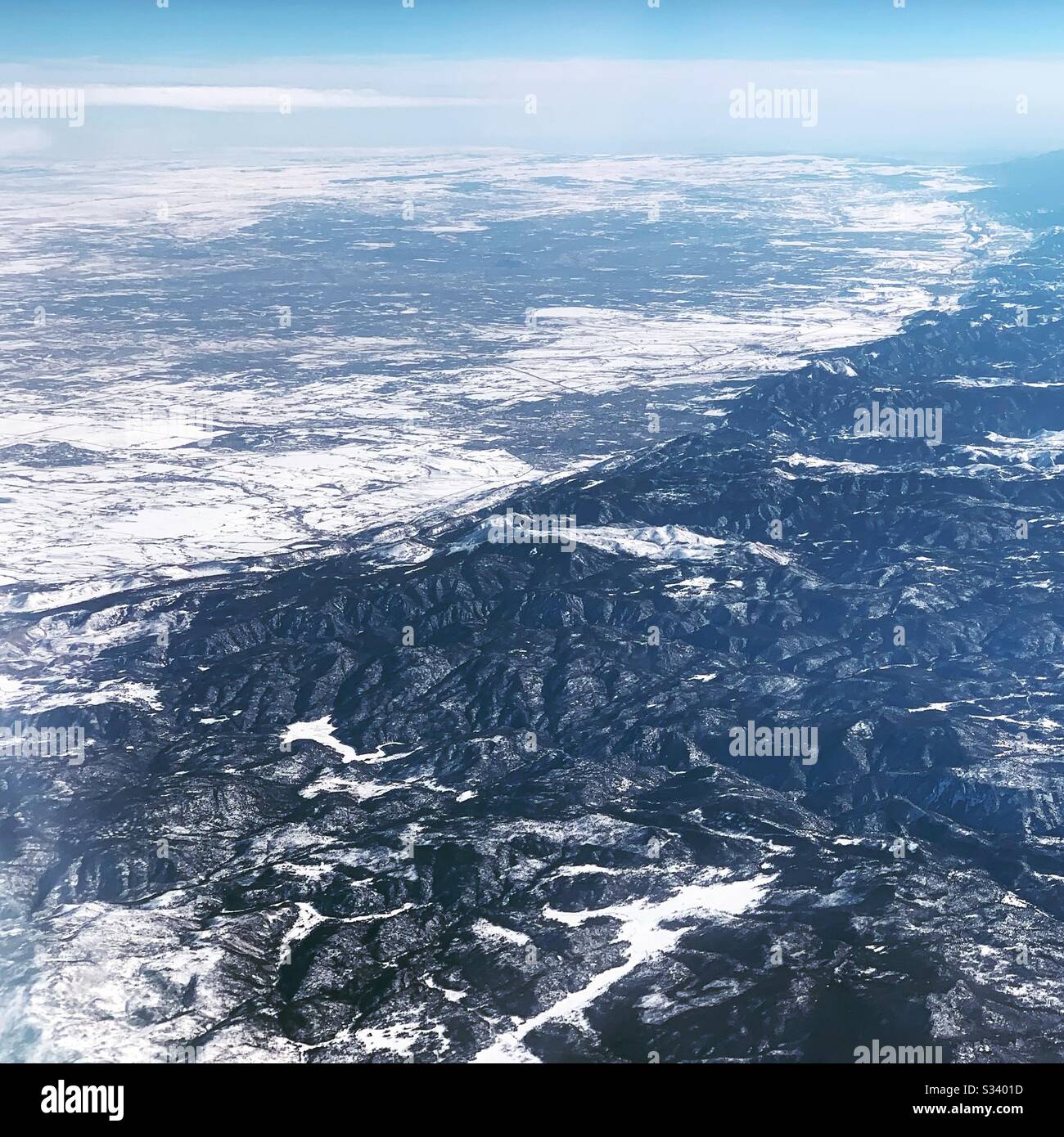 Vue Aérienne Sur Les Montagnes Rocheuses, Colorado, États-Unis Banque D'Images
