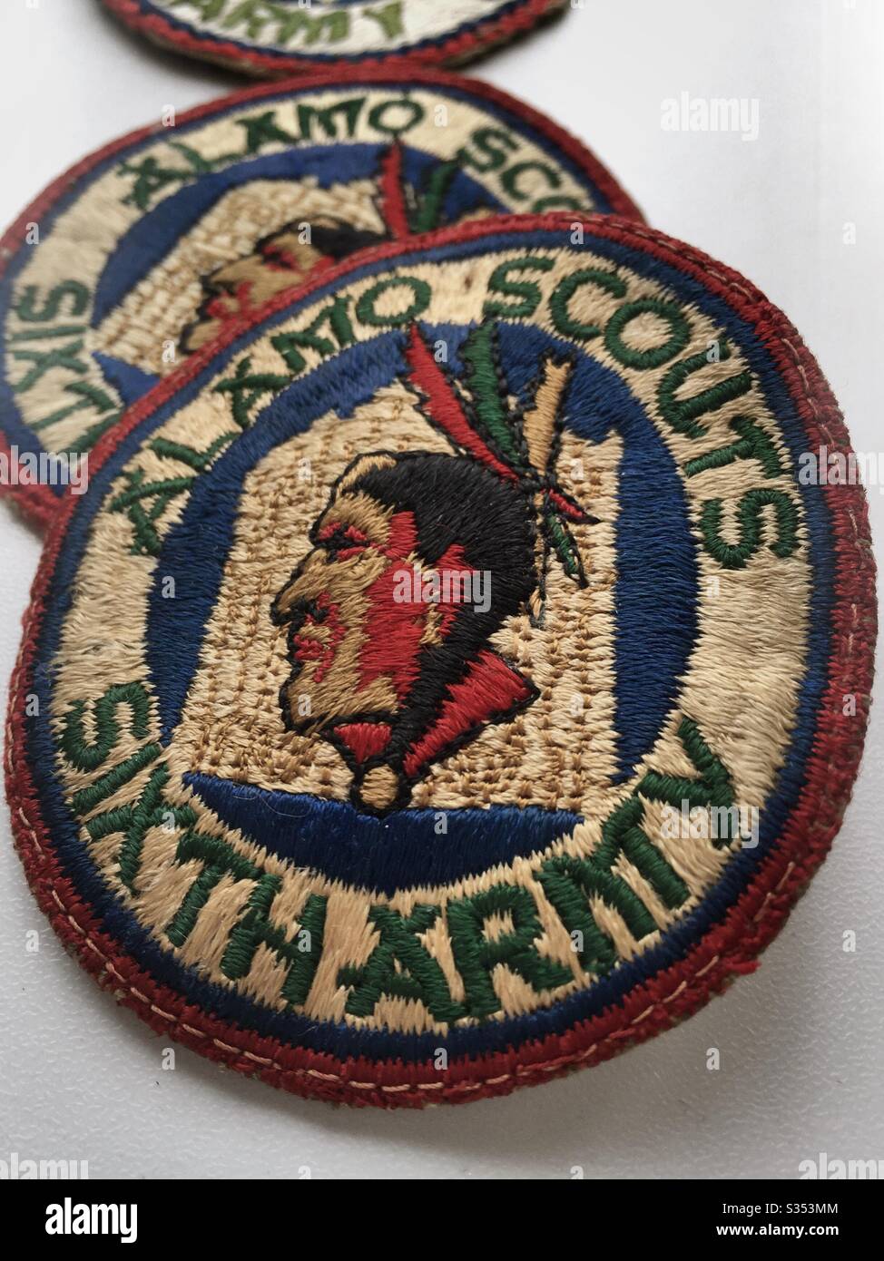 Pièces d'unité de l'équipement de reconnaissance de la sixième armée, les Scouts Alamo, un groupe militaire de théâtre de la deuxième guerre mondiale du pacifique, années 1940, États-Unis Banque D'Images