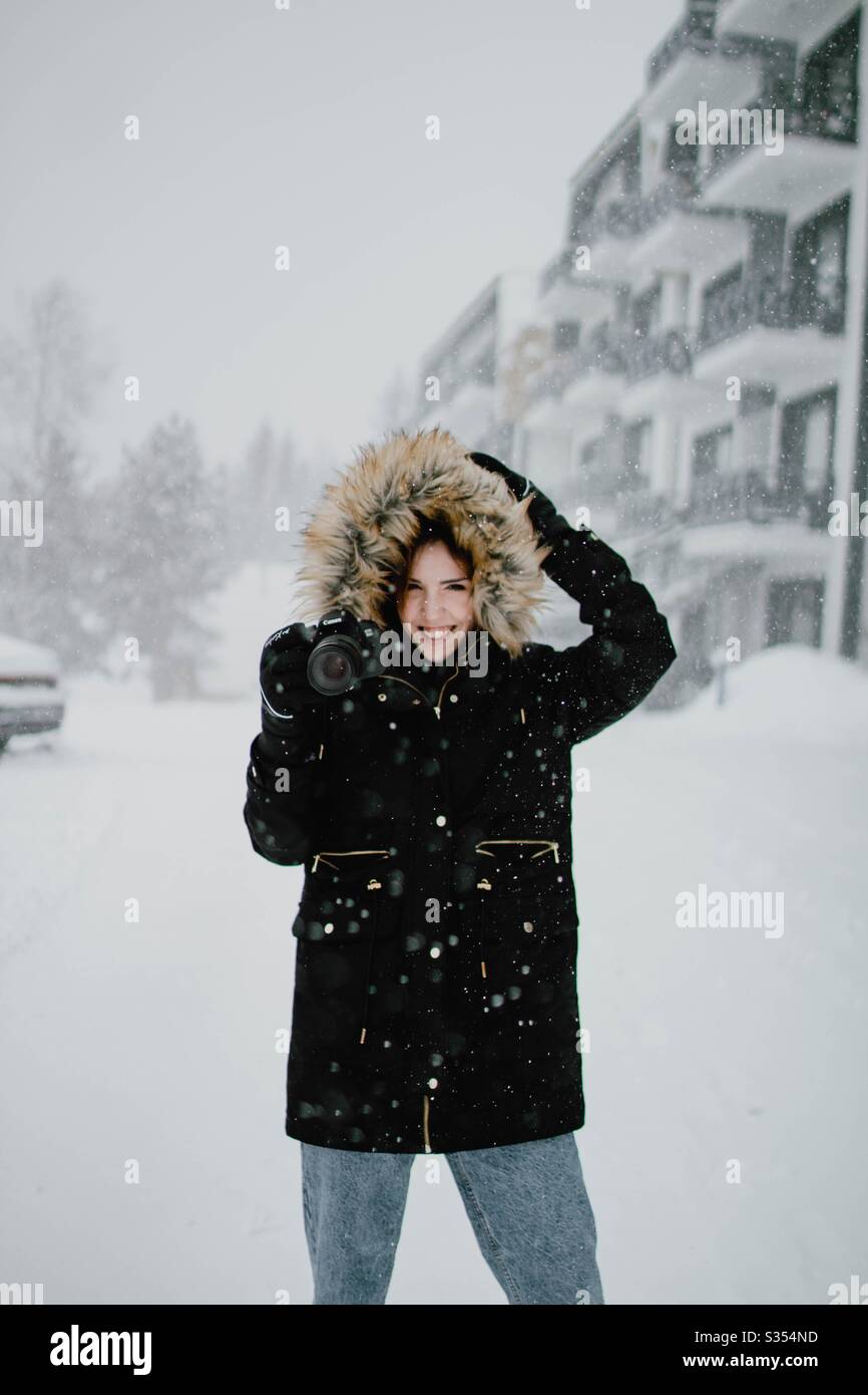 Blanc dans la neige Banque D'Images