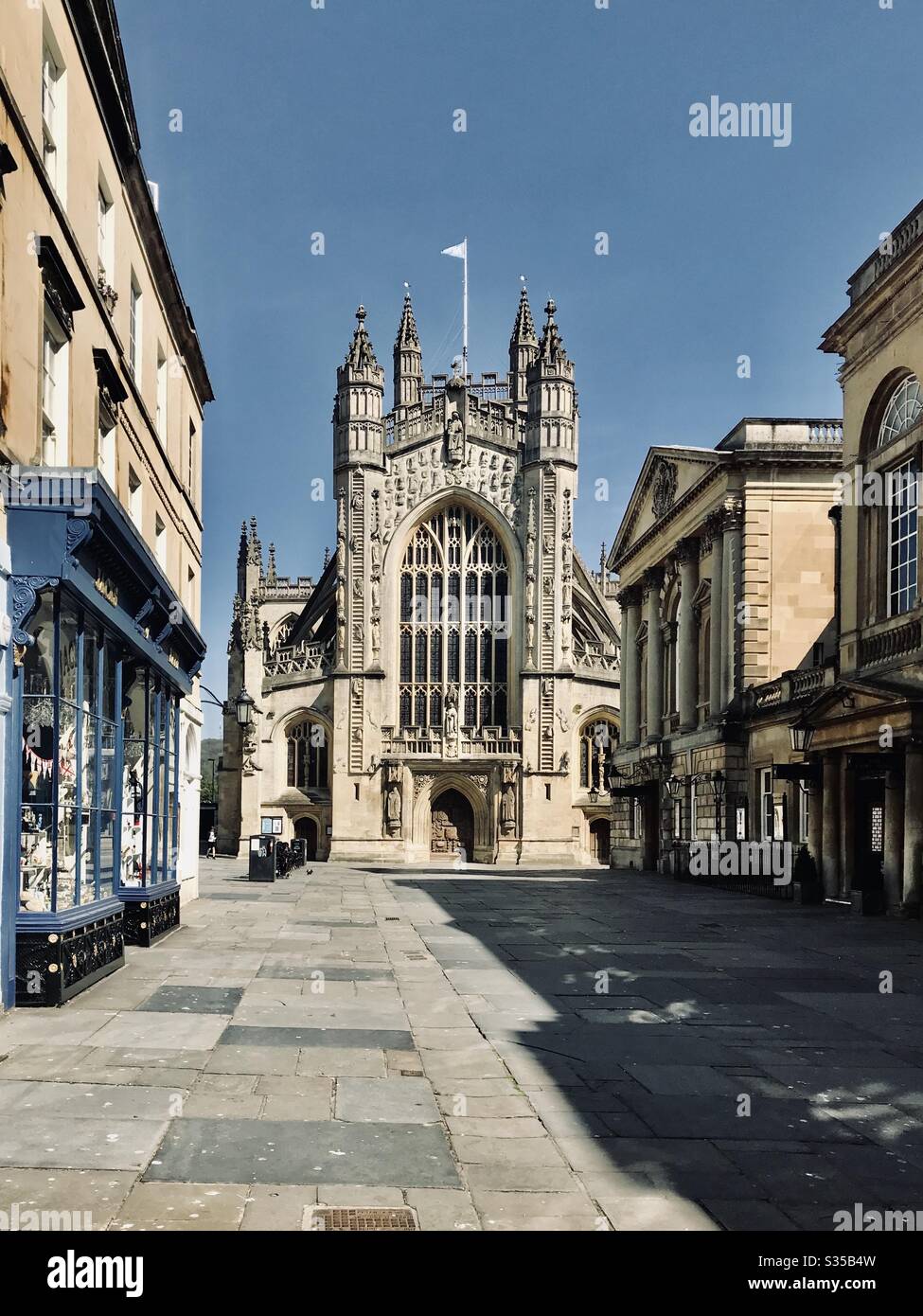 Bath in Lockdown: Bath Abbey - Somerset, Angleterre 2020 Banque D'Images