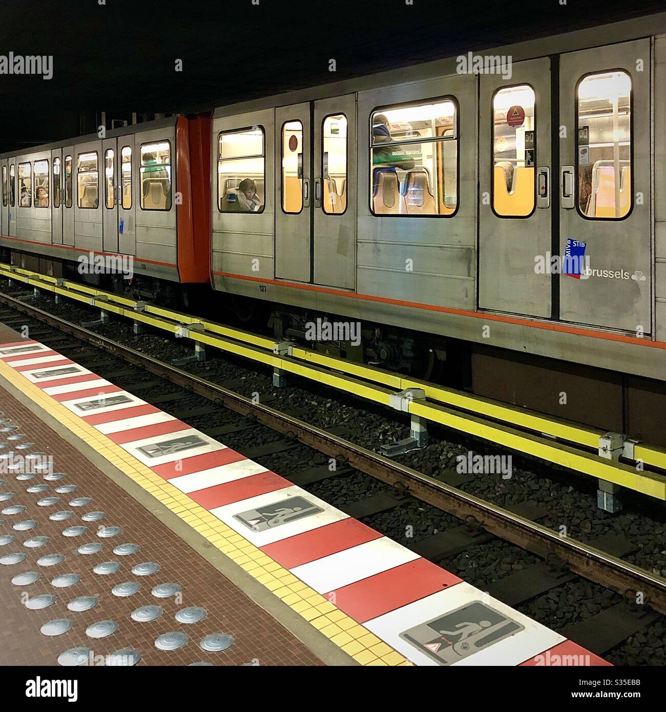 Métro - Bruxelles, Belgique. Banque D'Images