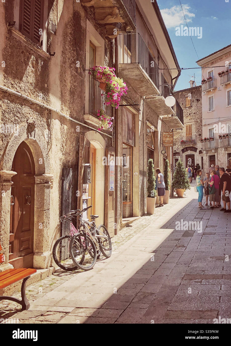Vie de rue, Guardiagelle Abruzzo Banque D'Images