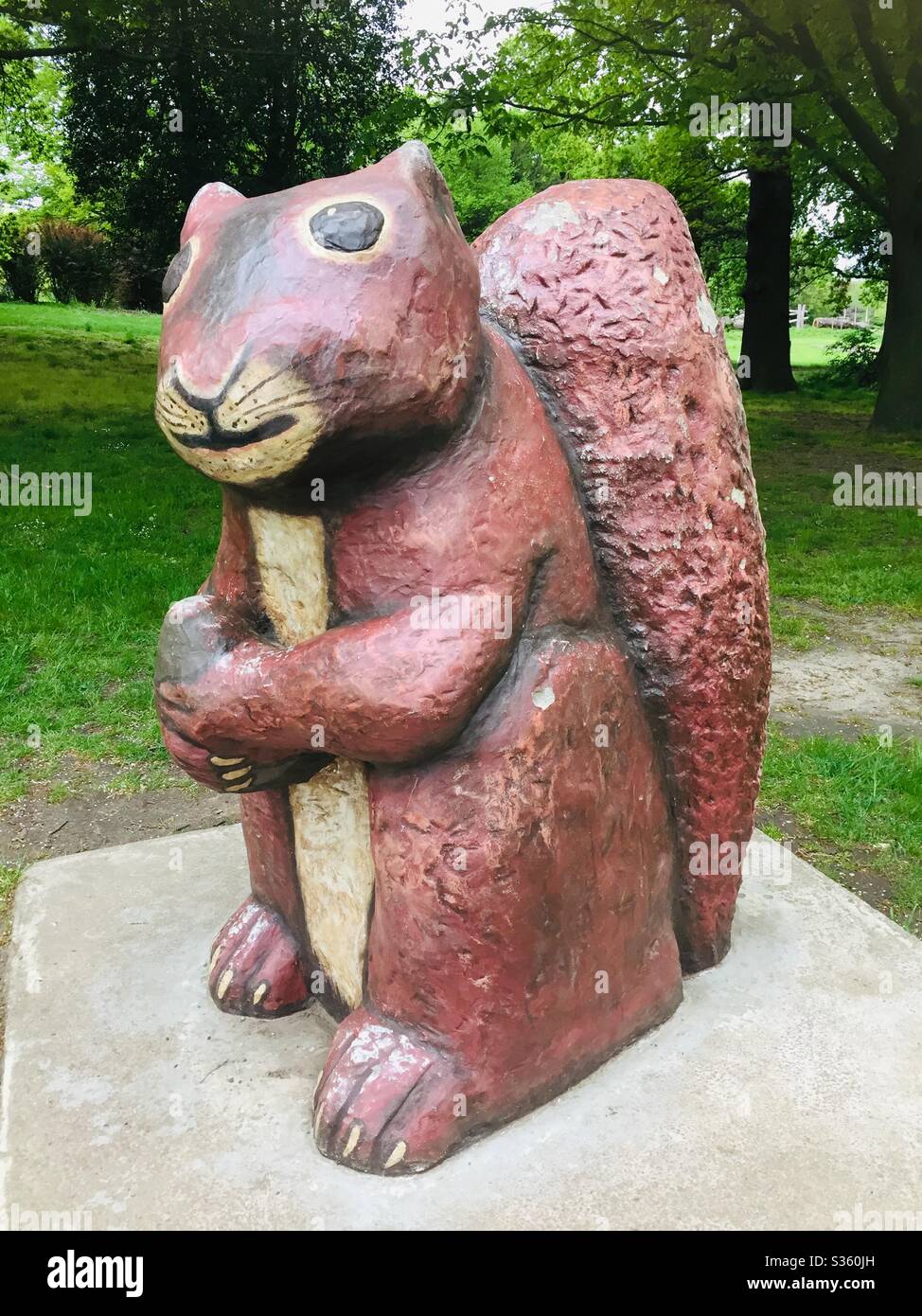 Sculpture d'écureuil du parc de Beckenham place Banque D'Images