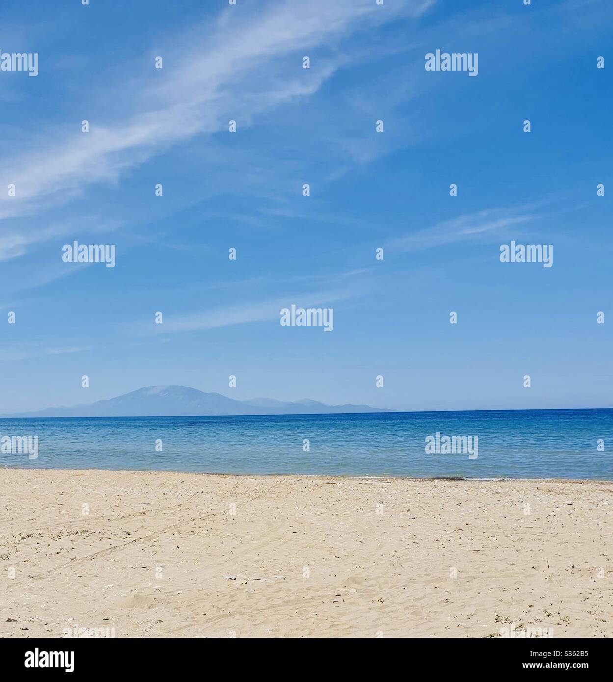 Des journées paresseuses sur la plage en Grèce - Image de stock capturée avec un smartphone