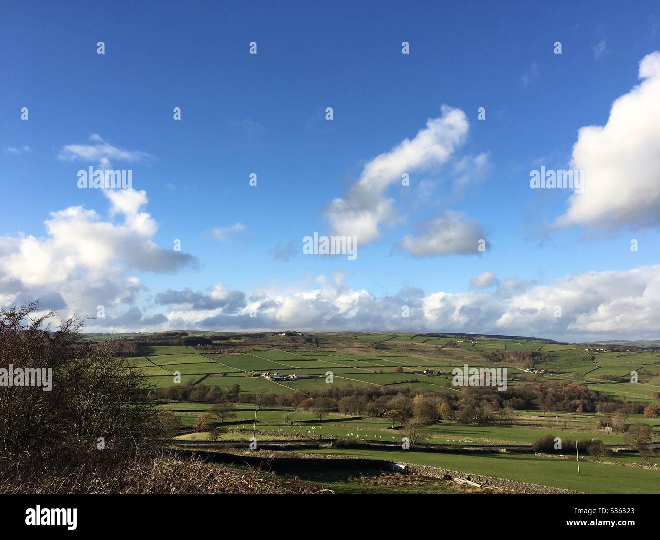 Vue sur Yorkshire Dales, Yorkshire , Royaume-Uni Banque D'Images