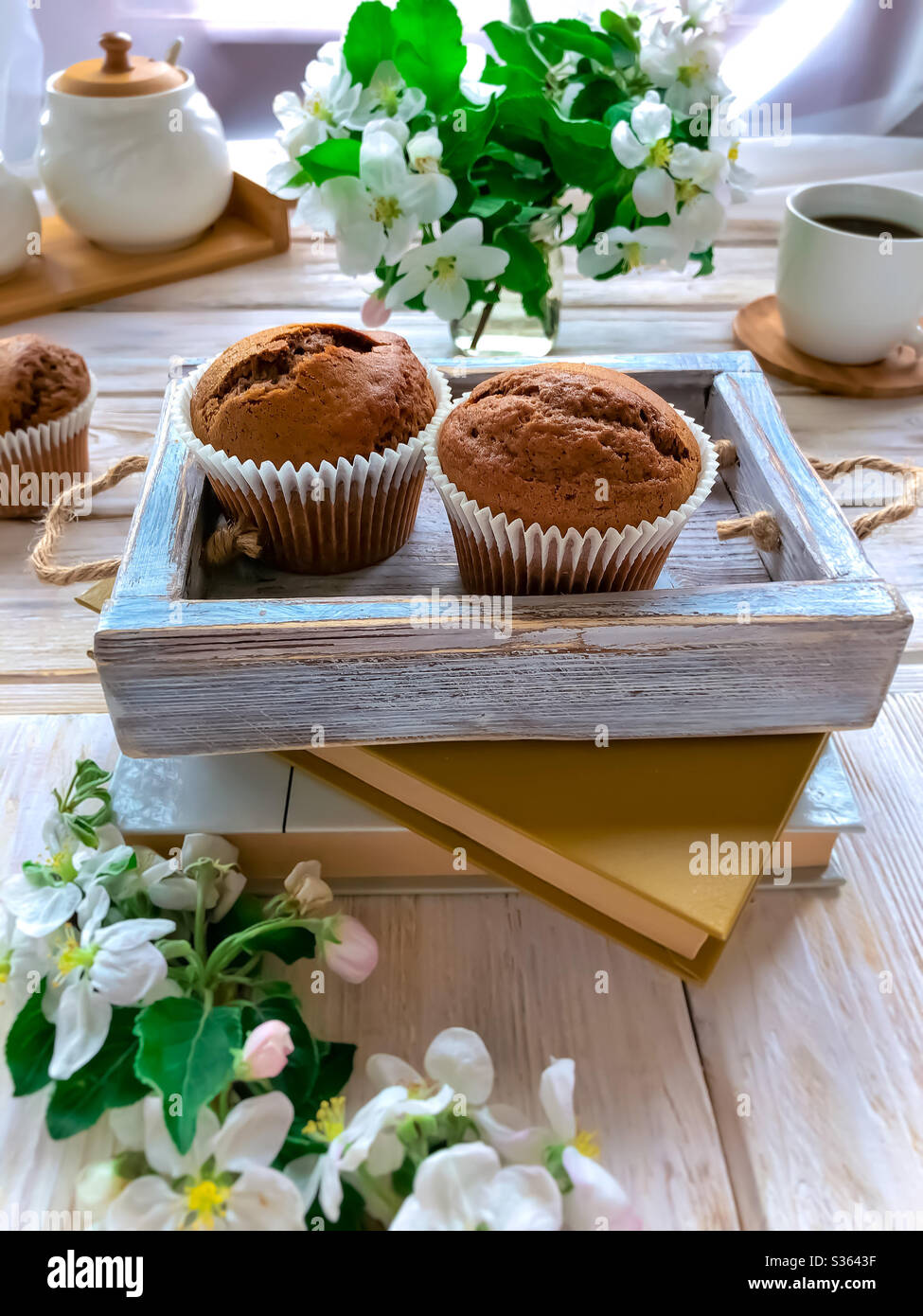Muffins au café faits maison Banque D'Images