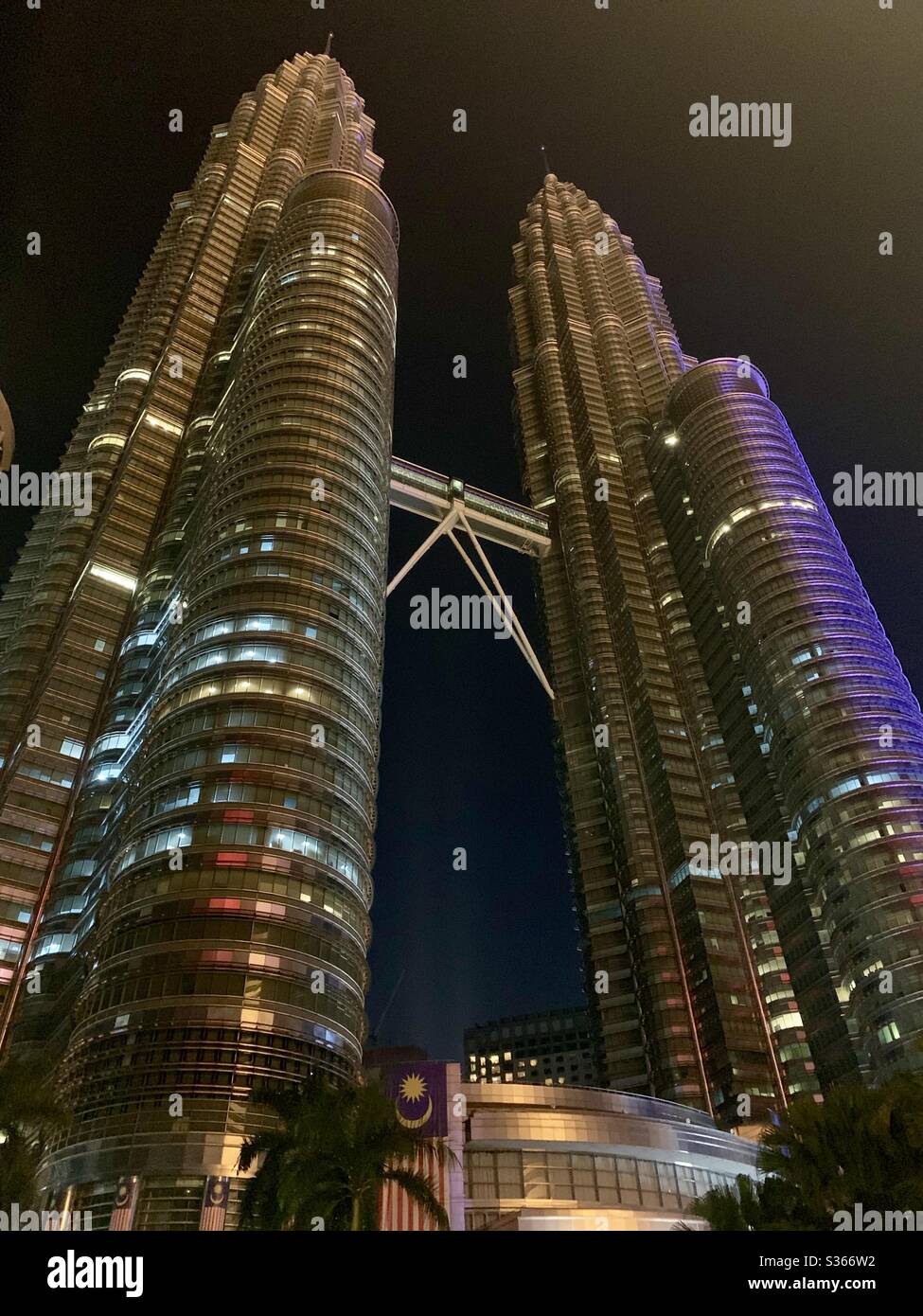 La Tour jumelle de Malaisie à la visite de fin d'heure.pas d'effets de lumière mais c'est toujours magnifique. Banque D'Images