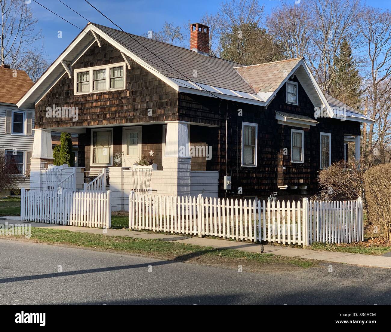 Une maison à Greenfield, Massachusetts, États-Unis - Image de stock capturée avec un smartphone