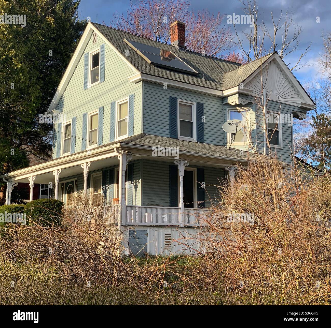 Une maison à Greenfield, Massachusetts, États-Unis - Image de stock capturée avec un smartphone