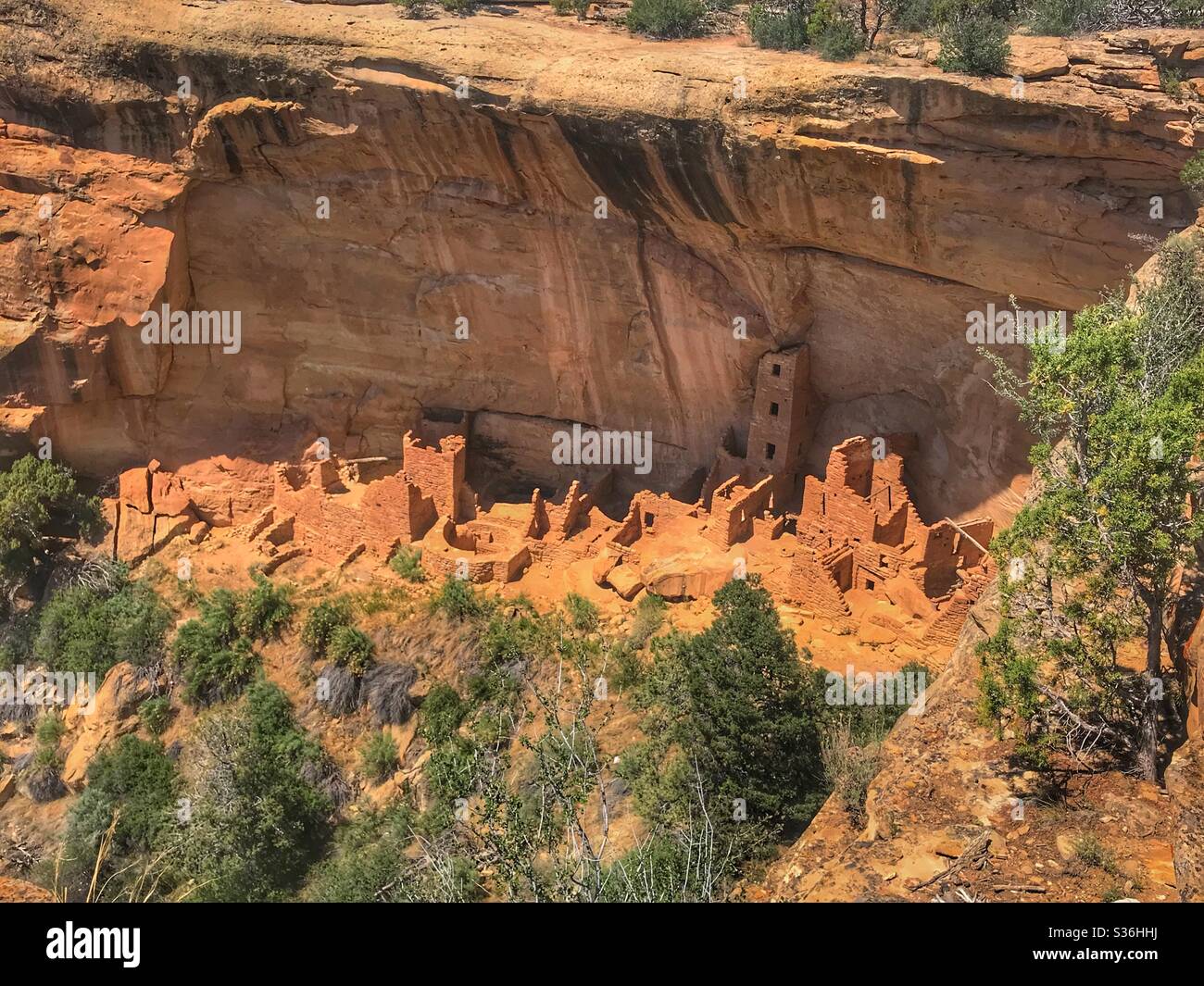 Parc national de Mesa Verde, falaises Banque D'Images