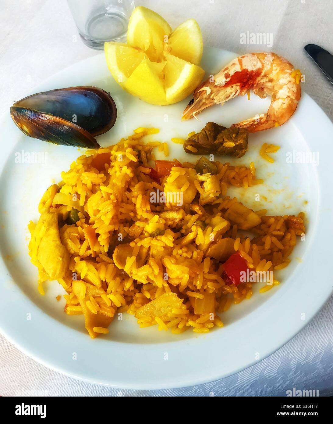 Paella en Espagne Banque D'Images