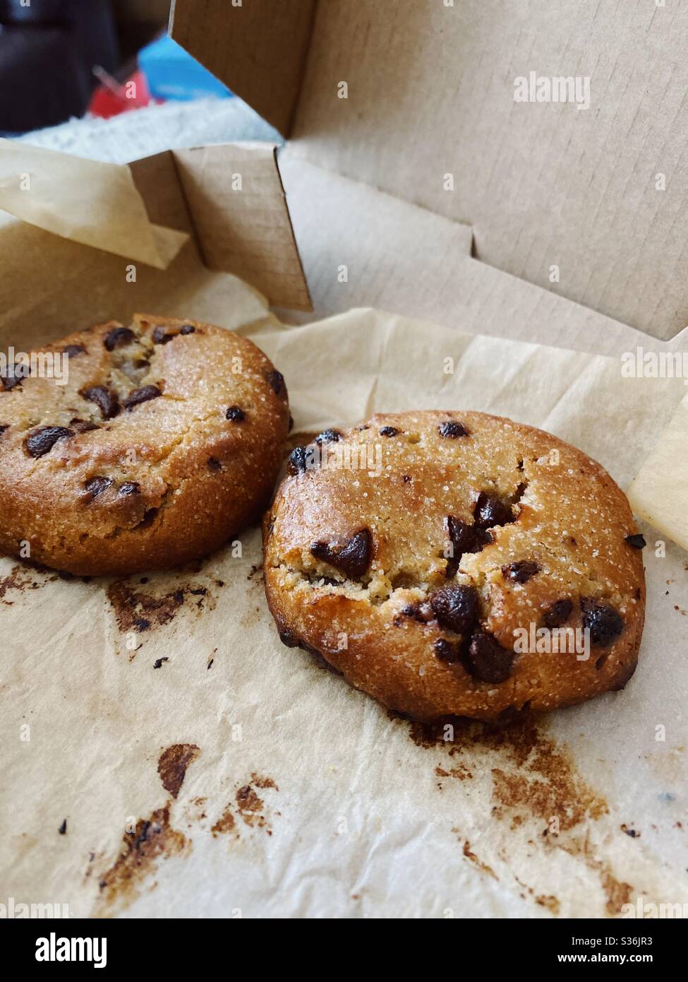 Cookies aux pépites de chocolat Banque D'Images