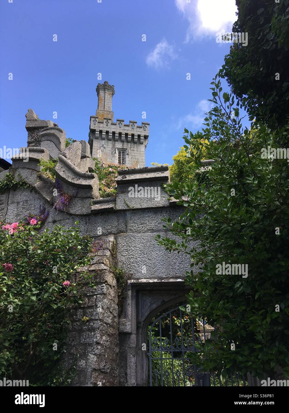 Place House un bâtiment classé de classe I situé à Fowey, Cornwall, Angleterre. Maison de la famille Treffry depuis le XIIIe siècle Banque D'Images