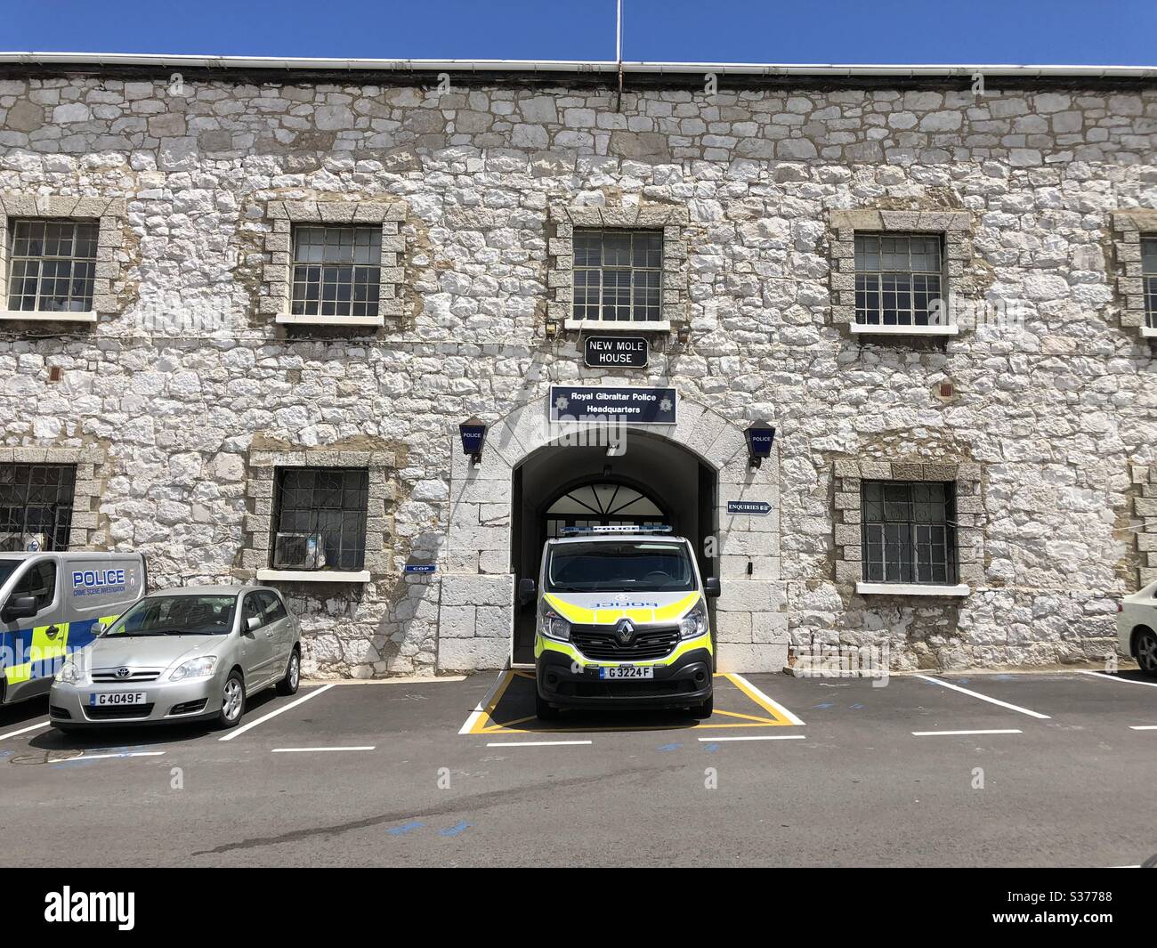 New Mole House, siège de la police royale de Gibraltar Banque D'Images