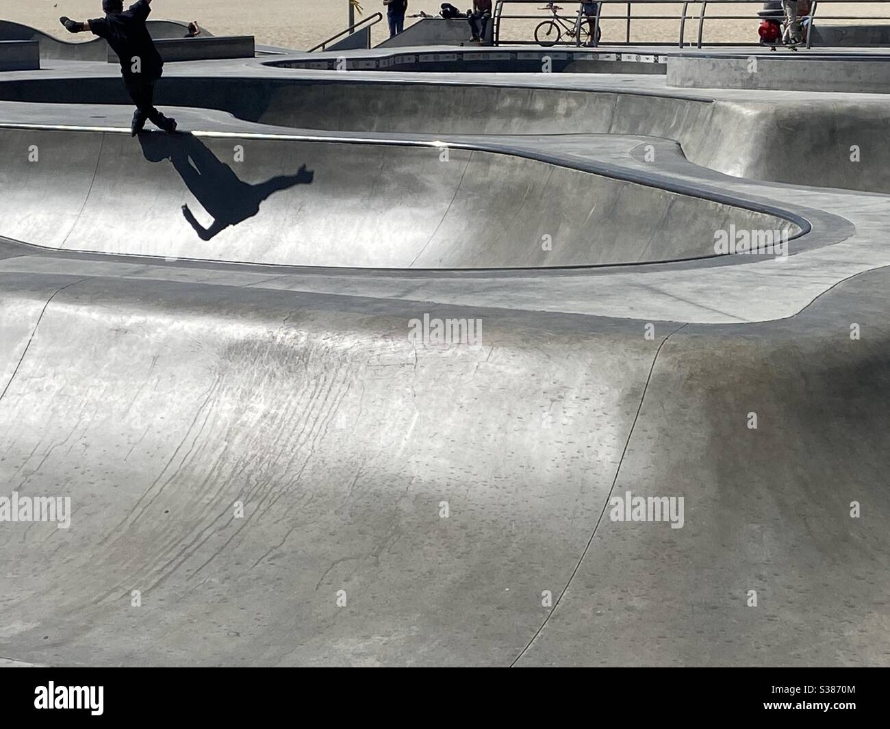 Photo abstraite, skateboard à Venice Beach en Californie Banque D'Images