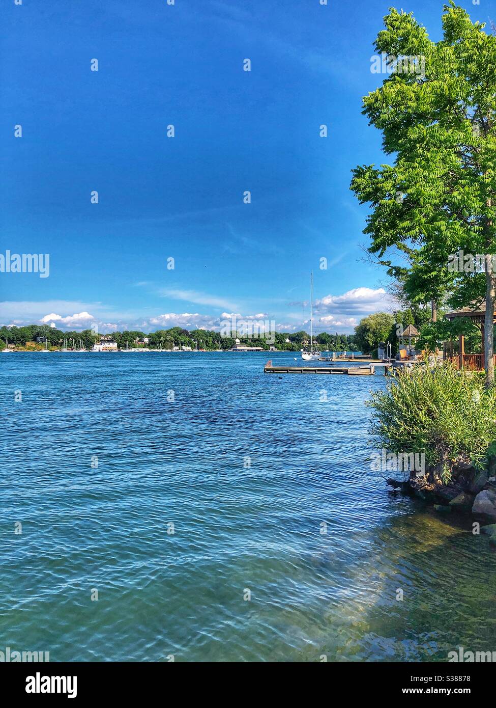 La rivière Niagara à Niagara-on-the-Lake, Canada. Banque D'Images