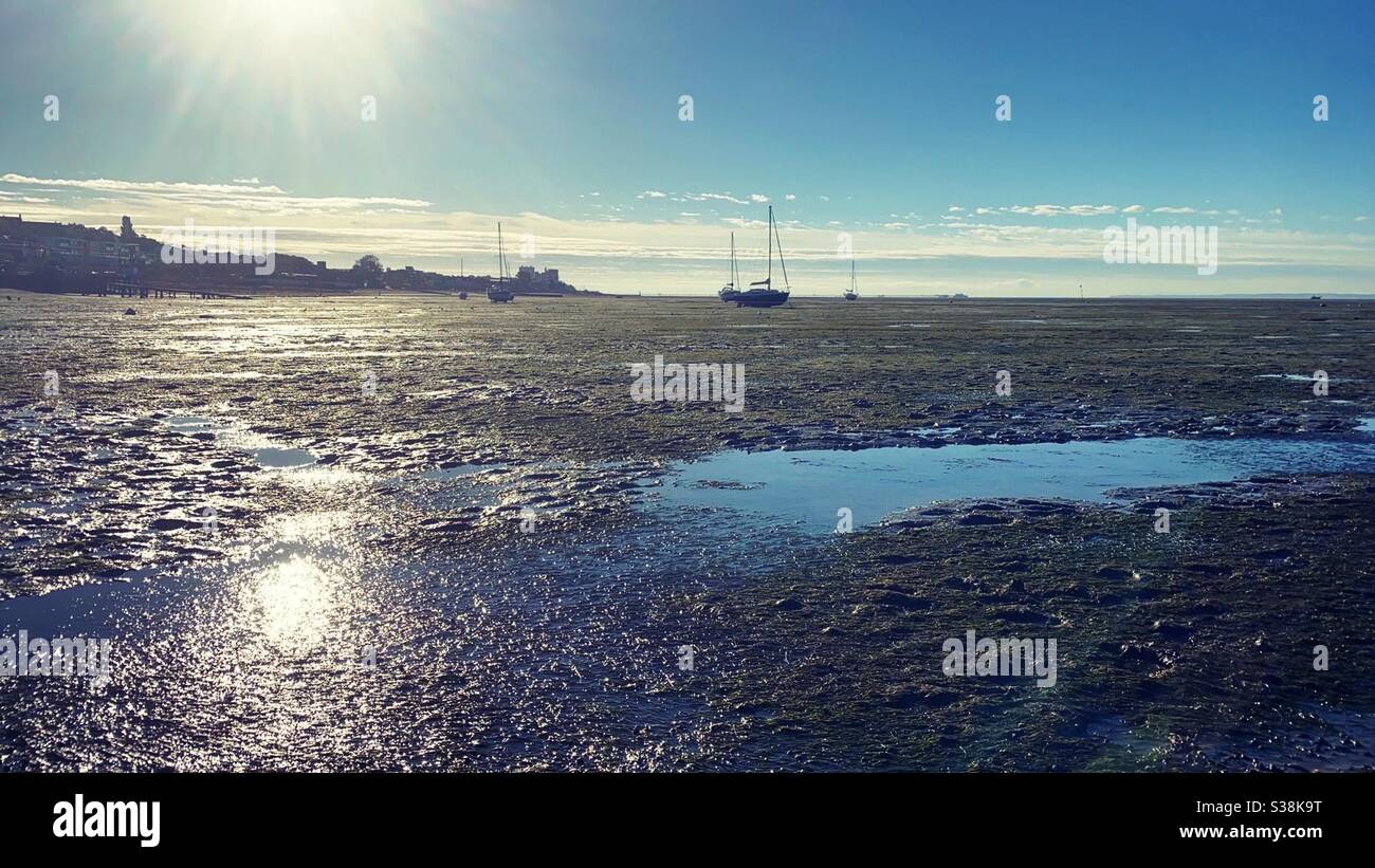 Matin Leigh-on-Sea Banque D'Images