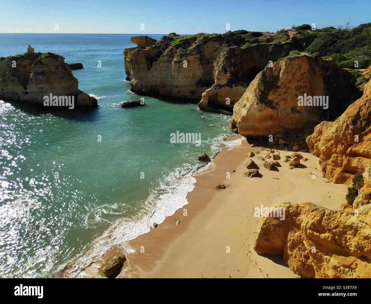 Plage de Praia de São Rafael en Algarve, Portugal Banque D'Images