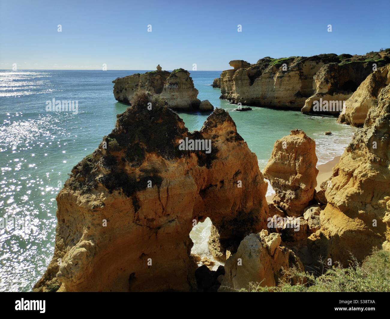 Plage de Praia de São Rafael en Algarve, Portugal Banque D'Images