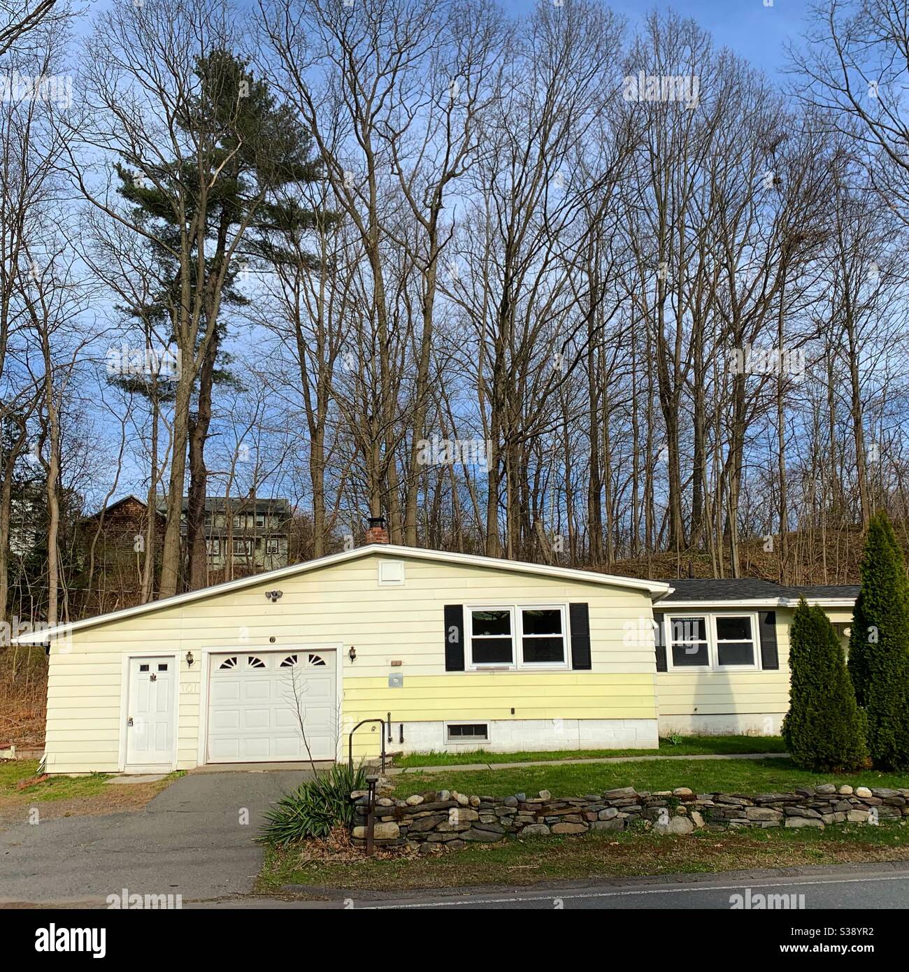 Une maison à Greenfield, Massachusetts, États-Unis - Image de stock capturée avec un smartphone