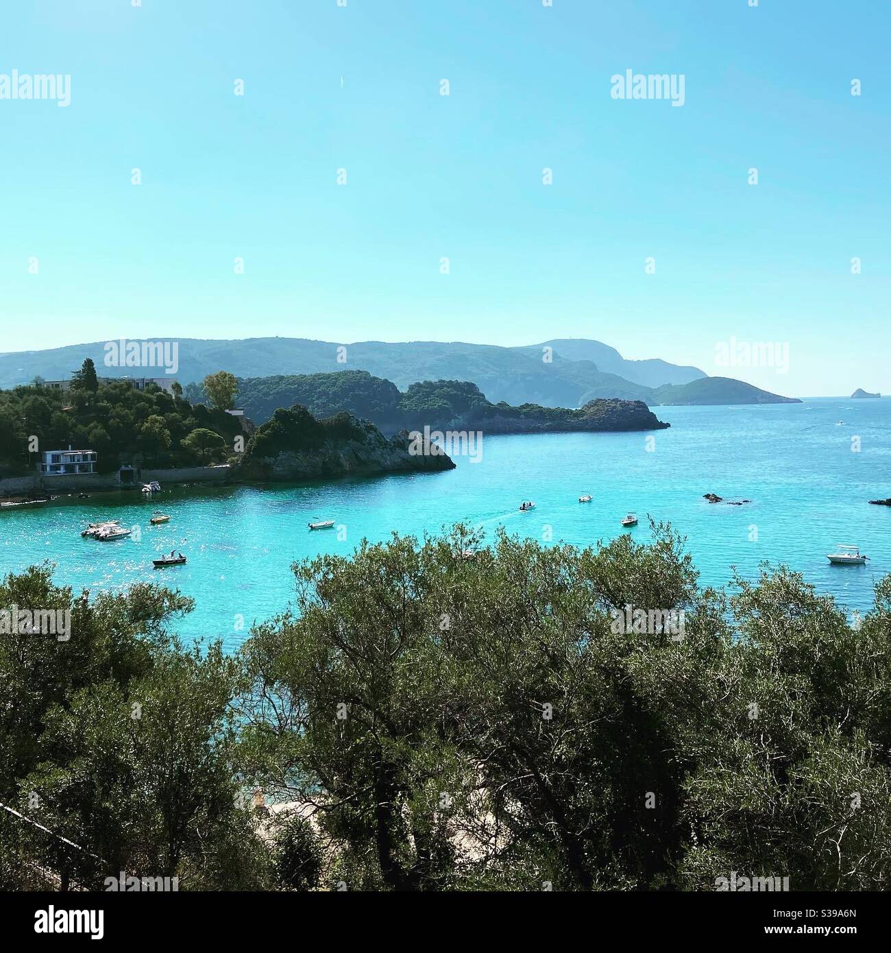 Vue sur Corfou - Image de stock capturée avec un smartphone