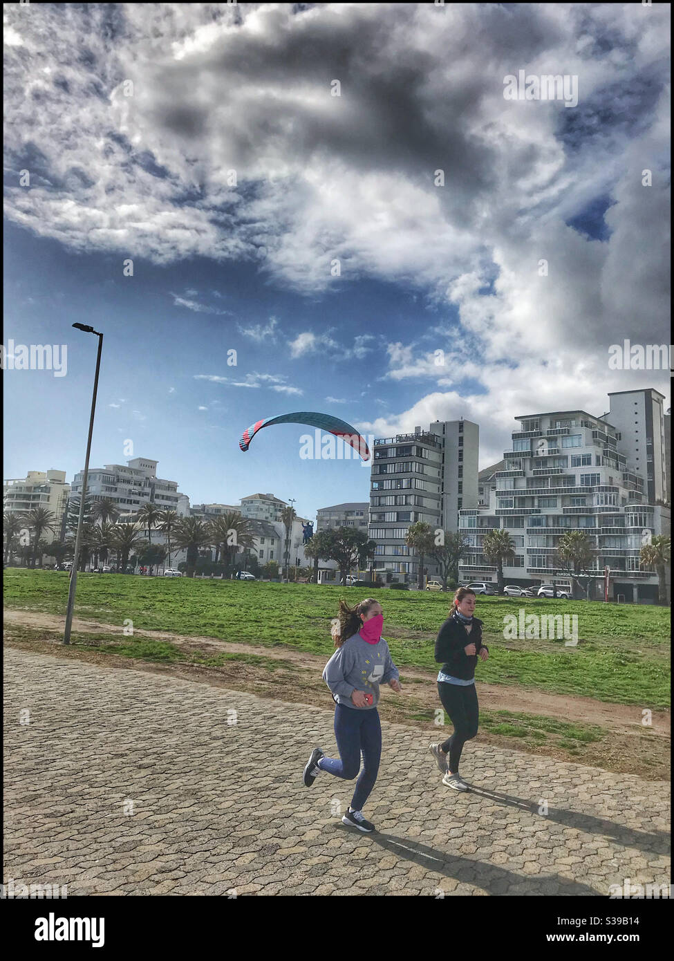 Promenade de Seapoint, le Cap, Afrique du Sud. Banque D'Images
