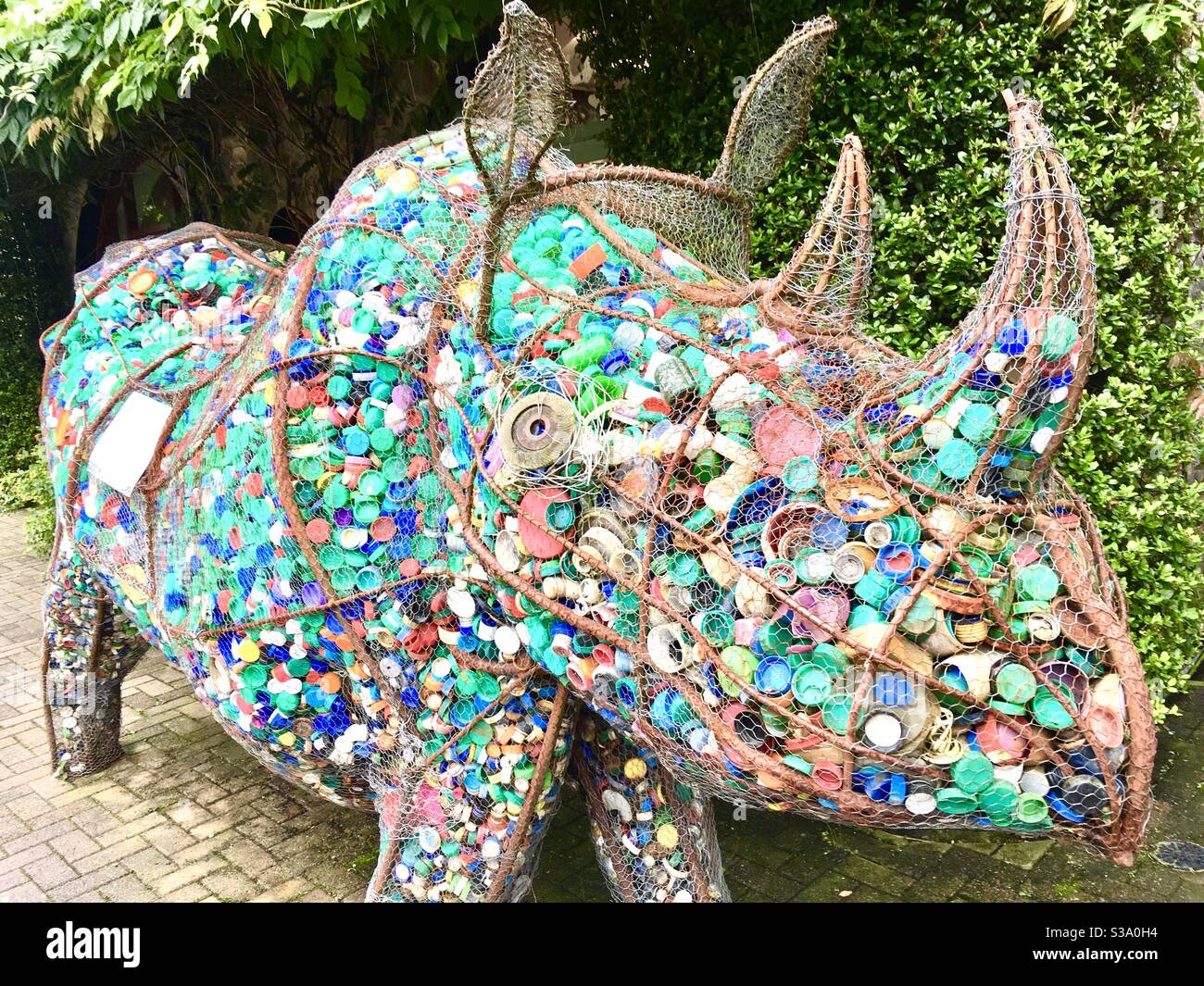 Sculpture de rhinocéros Banque D'Images