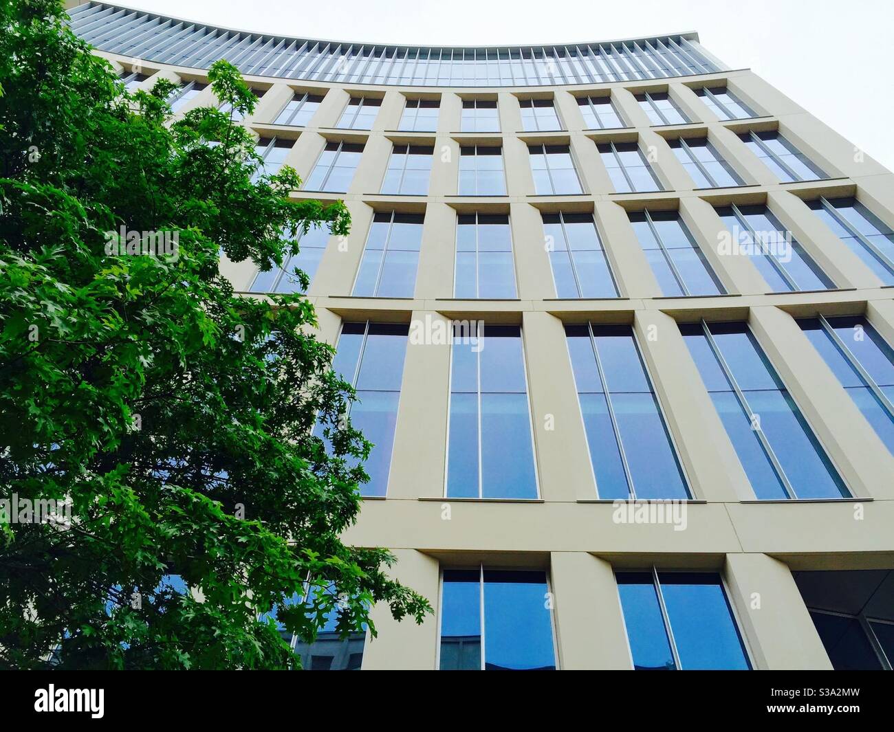 Façade en verre ou façade d'un bâtiment à Manchester, une place Saint-Pierre Banque D'Images