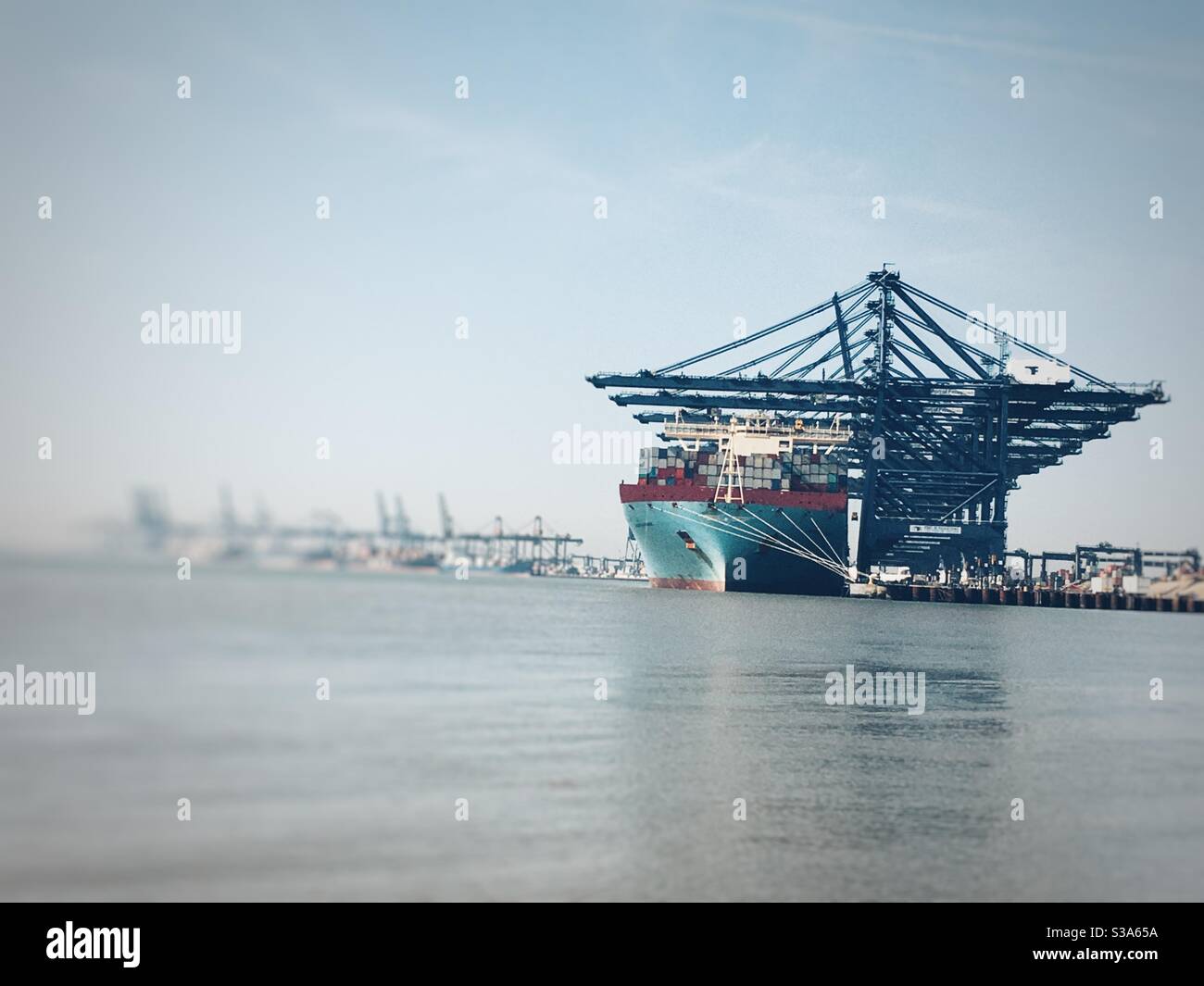 Port de Felixstowe Royaume-Uni - Image de stock capturée avec un smartphone