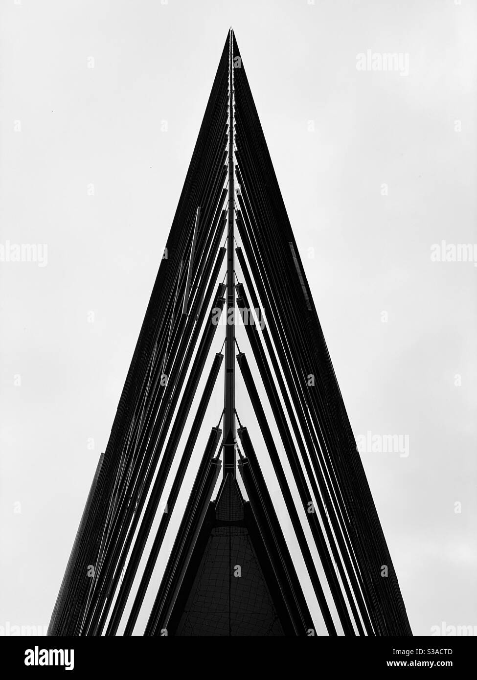 Vue sur un bâtiment, photo abstraite. Berlin, Allemagne. Banque D'Images