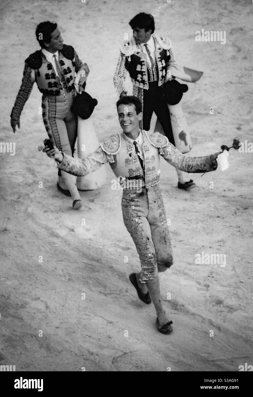Vainqueur Matador au combat au taureau à Merida, au Mexique. Banque D'Images